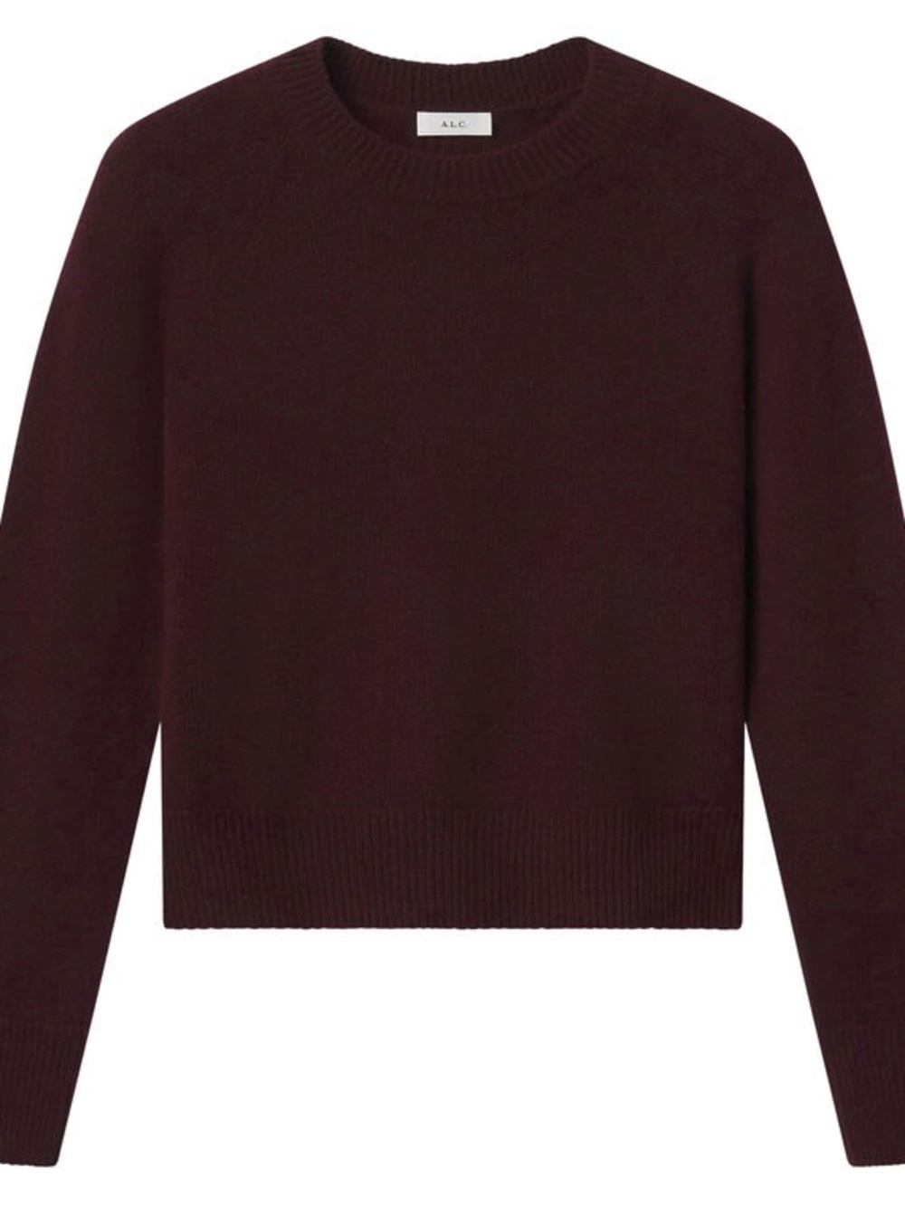 A.L.C. Ashtyn Cashmere Crewneck Sweater in Burgundy, M, EUC